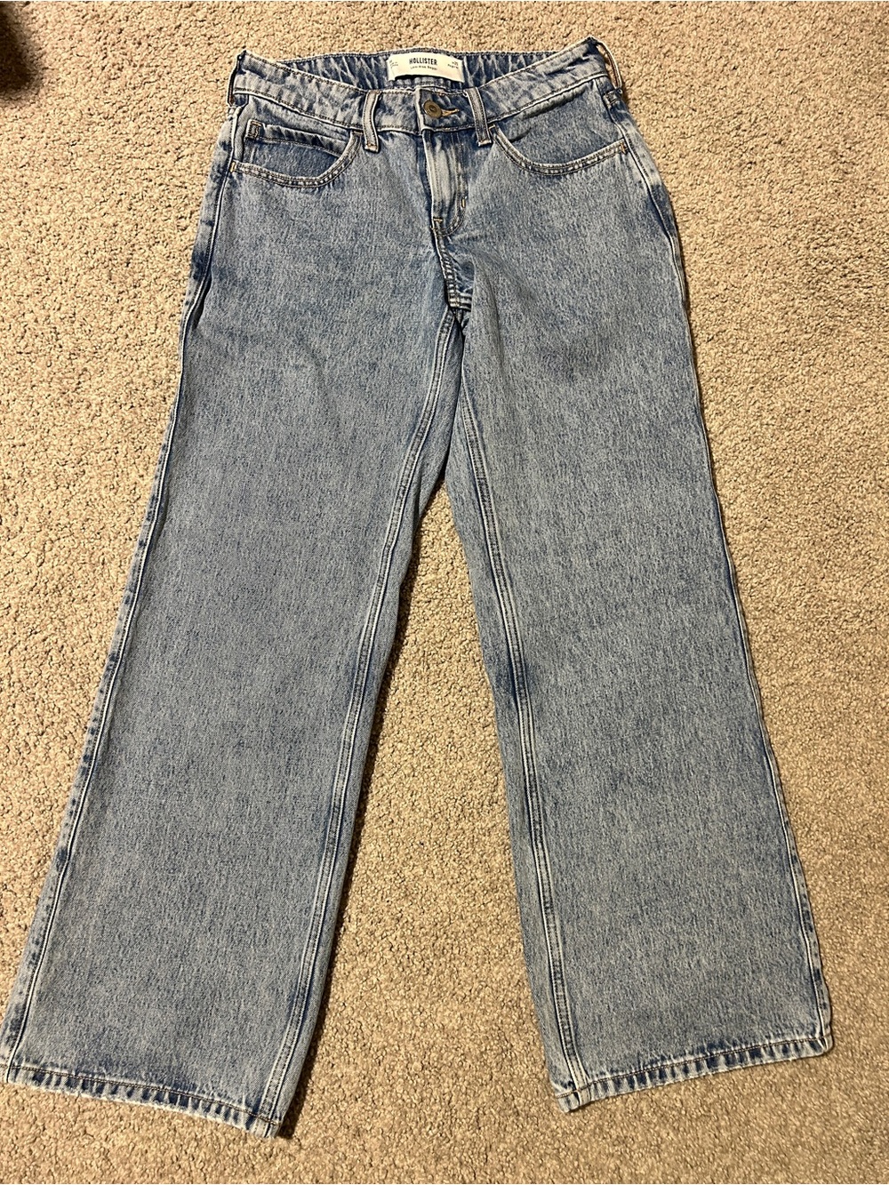 Light Blue Straight-Leg Jeans